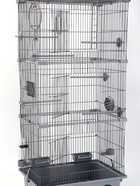Клетка для птиц "Пижон", разборная, 42 х 30 х 94см (укомплект.) светло-серая - Фото 4