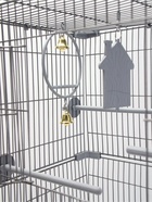 Клетка для птиц "Пижон", разборная, 42 х 30 х 94см (укомплект.) светло-серая - Фото 6