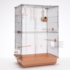 Клетка для птиц «Пижон» №104-Б, разборная, 58×40×88 с, 2 секции, бежевая - Фото 20