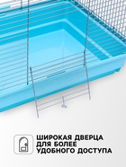 Клетка для птиц «Пижон» №104, разборная, 58×40×48 см, 1 секция, бирюзовая - Фото 4