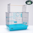 Клетка для птиц «Пижон» №104, разборная, 58×40×48 см, 1 секция, бирюзовая - Фото 5