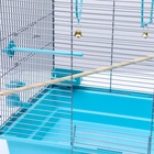 Клетка для птиц «Пижон» №104, разборная, 58×40×48 см, 1 секция, бирюзовая - Фото 6