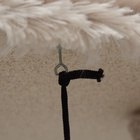 Когтеточка «Пижон» c лежанкой, овальная, 58×36×39 см, пушистый мех, джут, бежевая - Фото 6