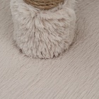 Когтеточка «Пижон» c лежанкой, овальная, 58×36×39 см, пушистый мех, джут, бежевая - Фото 7