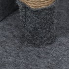 Лежанка с когеточкой "Пижон", фетровая, овальная, 55 х 36 х 47 см, джут, темно-серая - фото 9397914