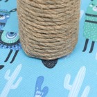 Когтеточка-столбик "Пижон" с шариком, 29 х 29 х 32 см, джут, ткань ПВХ, бирюзовая - Фото 4