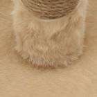 Комплекс для кошек с когтеточкой, угловой, 3х-уровневый, 58 х 48 х 117 см, бежевый - Фото 5