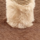 Комплекс для кошек с когтеточкой, разборный, с гамаком, 33×76×105 см, бежевый - Фото 7