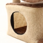 Комплекс для кошек с когтеточкой, разборный, с гамаком, 33×76×105 см, бежевый - Фото 8