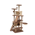 Комплекс для кошек, 77×90×163 см, разборный, с когтеточкой, 8 уровней, бежевый - Фото 2