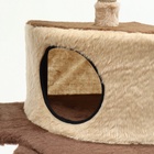 Комплекс для кошек, 77×90×163 см, разборный, с когтеточкой, 8 уровней, бежевый - Фото 11