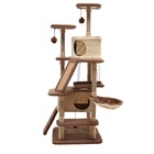 Комплекс для кошек, 77×90×163 см, разборный, с когтеточкой, 8 уровней, бежевый - Фото 5