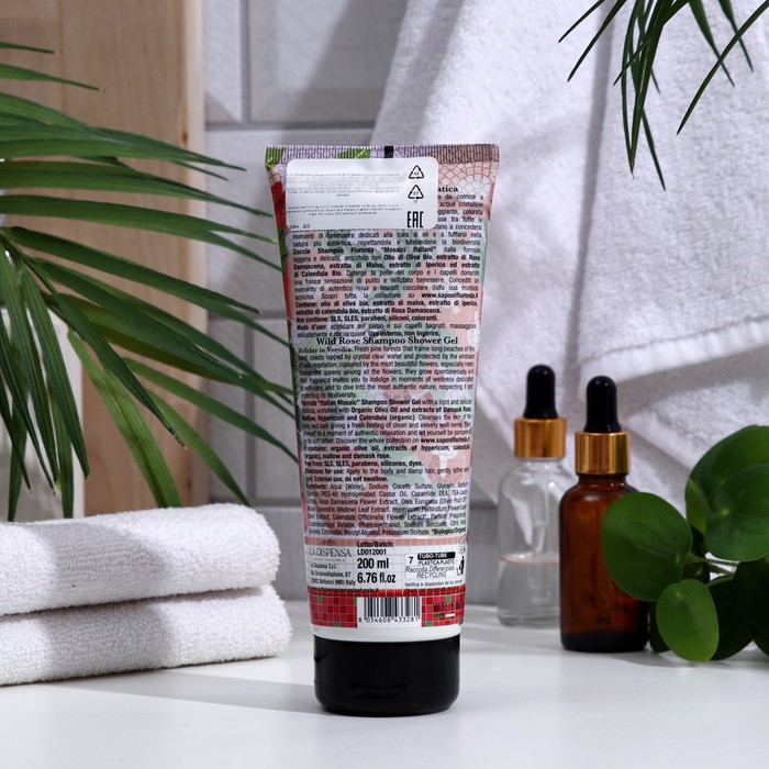 Гель для душа "Итальянская Мозаика" FLORINDA "Дикая Роза", 200 мл 33624
