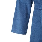 Халат махровый Этель, мужской размер 52-54 цвет синий, 100% хлопок, 320 г/м2 - Фото 3