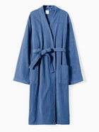 Халат махровый Этель, мужской размер 56-58 цвет синий, 100% хлопок, 320 г/м² - Фото 1