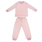 Пижама теплая для девочки, рост 128 см, цвет розовый - Фото 1