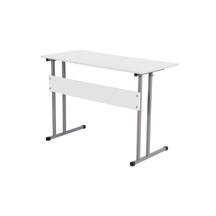 Парта для школьника Polini kids City D2 «Ученик», 7 группа, 1200×550×820 мм, цвет белый/серый - Фото 1