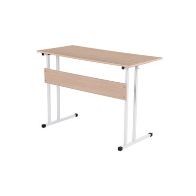 Парта для школьника Polini kids City D2 «Ученик», 7 группа, 1200×550×820 мм, цвет белый/дуб пастельный