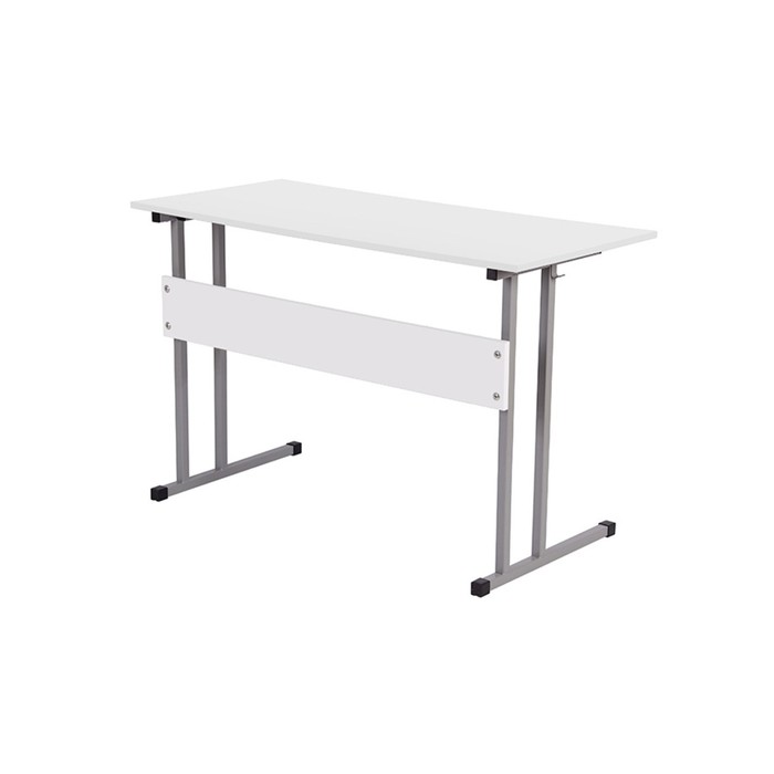 Парта для школьника Polini kids City D2 «Ученик», 6 группа, 1200×550×760 мм, цвет белый/серый - Фото 1