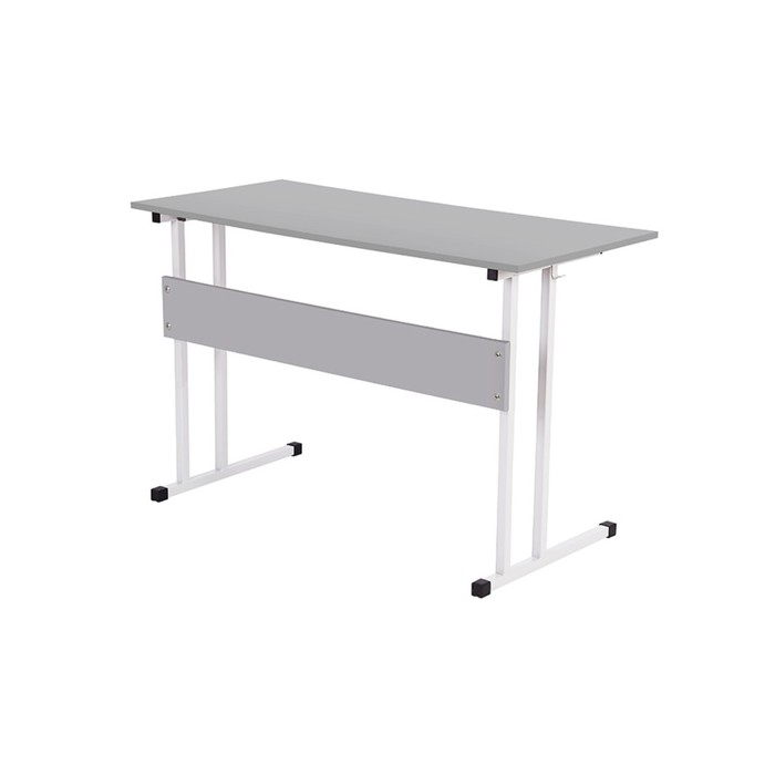 Парта для школьника Polini kids City D2 «Ученик», 6 группа, 1200×550×760 мм, цвет белый/серый - Фото 1