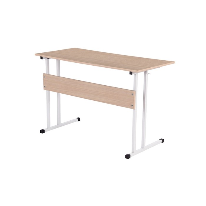 Парта для школьника Polini kids City D2 «Ученик», 6 группа, 1200×550×760 мм, цвет белый/дуб пастельный - Фото 1