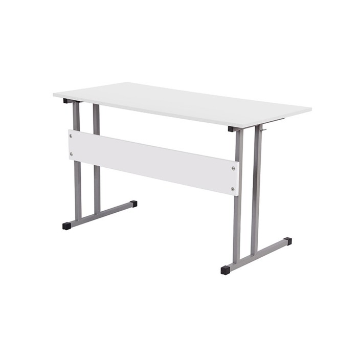 Парта для школьника Polini kids City D2 «Ученик», 5 группа, 1200×550×700 мм, цвет белый/серый - Фото 1