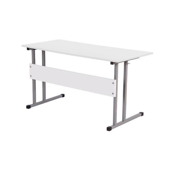 Парта для школьника Polini kids City D2 «Ученик», 4 группа, 1200×550×640 мм, цвет белый/серый - Фото 1