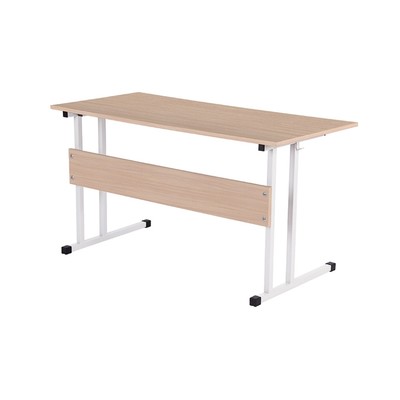 Парта для школьника Polini kids City D2 «Ученик», 4 группа, 1200×550×640 мм, цвет белый/дуб пастельный