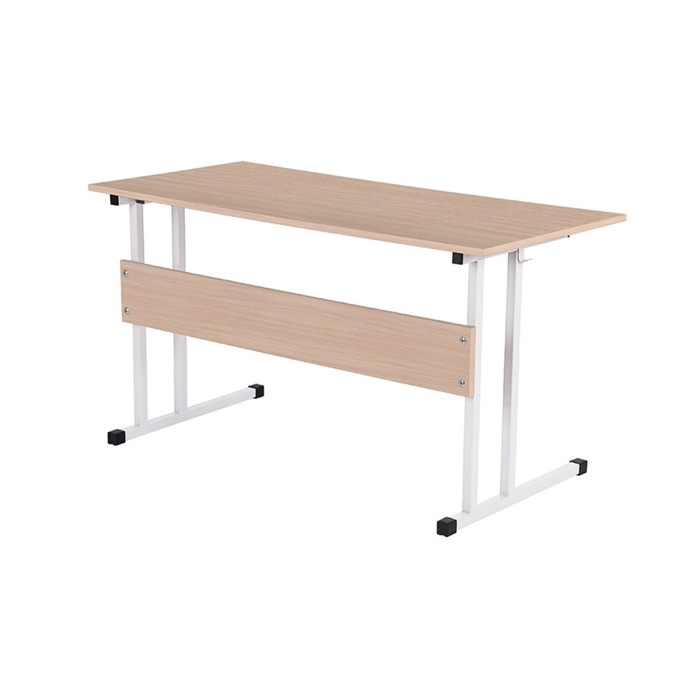 Парта для школьника Polini kids City D2 «Ученик», 4 группа, 1200×550×640 мм, цвет белый/дуб пастельный - Фото 1