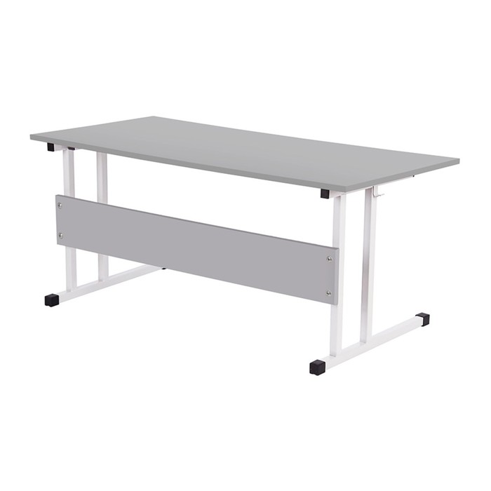 Парта для школьника Polini kids City D2 «Ученик», 2 группа, 1200×550×520 мм, цвет белый/серый - Фото 1