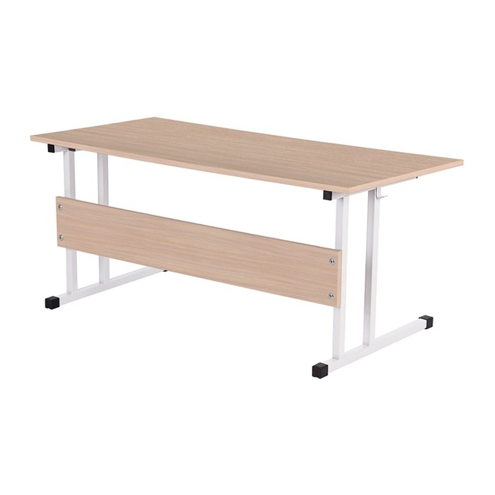 Парта для школьника Polini kids City D2 «Ученик», 2 группа, 1200×550×520 мм, цвет белый/дуб пастельный - Фото 1