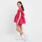 Комплект для девочки (блузка, шорты) MINAKU цвет фуксия, рост 158 - Фото 2