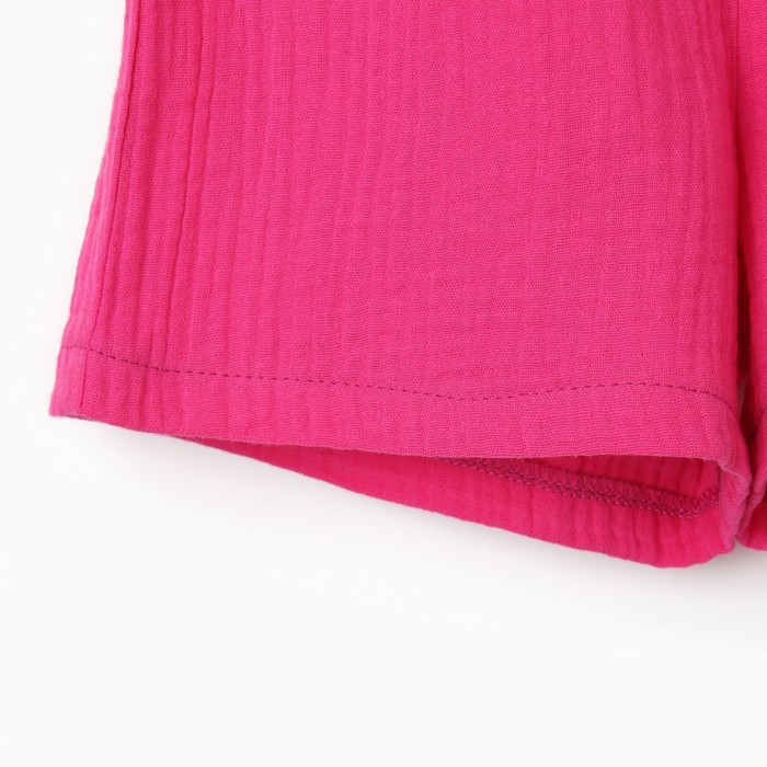 Комплект для девочки (блузка, шорты) MINAKU цвет фуксия, рост 158 - фото 1907654277