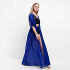 Туника пляжная женская, цвет синий, размер 54 - фото 24470311