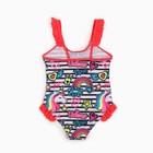 Купальник слитный для девочки, цвет коралловый, рост 110-116 см - фото 22068598