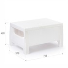 Набор садовой мебели: диван, 2 кресла, стол, белого цвета - фото 24384976