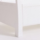 Набор садовой мебели: диван, 2 кресла, стол, белого цвета - фото 24384971