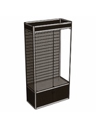 Витрина П4 ФП 900×400×2120, ЛДСП, стекло, цвет венге  (артикул 9516960)  большой выбор товаров оптом и в розницу по низким ценам с доставкой