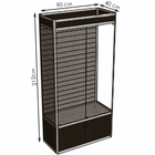 Витрина П4 ФП 900×400×2120, ЛДСП, стекло, цвет венге  (артикул 9516960)  большой выбор товаров оптом и в розницу по низким ценам с доставкой
