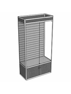 Витрина П4 ФП 900×400×2120, ЛДСП, стекло, серая 9516961