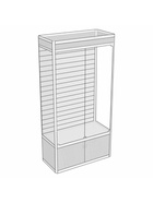 Витрина П4 фп 900×400×2120, ЛДСП, стекло, белая 9516962