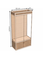 Витрина П4 фп 900×400×2120, ЛДСП, стекло, цвет дуб сонома 9516963