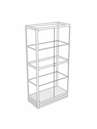 Витрина П1н 900×400×2000, ЛДСП, стекло, белая 9516974