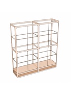 Витрина П2н 1780×400×2000, ЛДСП, стекло, цвет дуб сонома 9516983