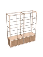 Витрина П2п 1780×400×2000, ЛДСП, стекло, цвет дуб сонома 9516991