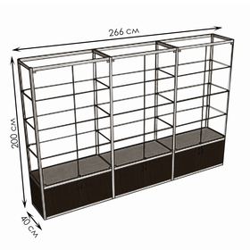 {{photo.Alt || photo.Description || 'Витрина П3п 2660×400×2000, ЛДСП, стекло, цвет венге'}}