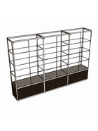 Витрина П3н 200×40×266 см, ЛДСП, стекло, цвет венге  (артикул 9517004)  большой выбор товаров оптом и в розницу по низким ценам с доставкой