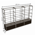 Витрина П3н 200×40×266 см, ЛДСП, стекло, цвет венге  (артикул 9517004)  большой выбор товаров оптом и в розницу по низким ценам с доставкой