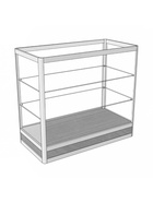 Прилавок прямоугольный «Пн», 100×50×90 см, ЛДСП, стекло, белый - Фото 2