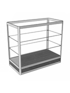 Прилавок прямоугольный «Пн», 100×50×90 см, ЛДСП, стекло, серый - Фото 2